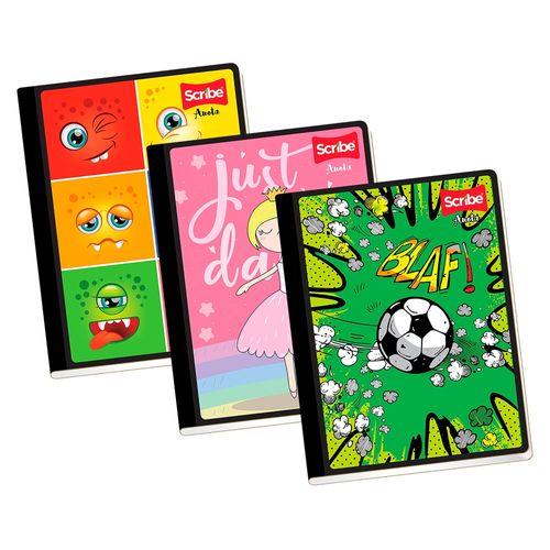 Cuaderno Scribe anota grapado surtido - 100 hojas