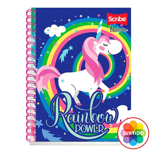 Cuaderno Scribe unicorn pro espiral - 100 hojas