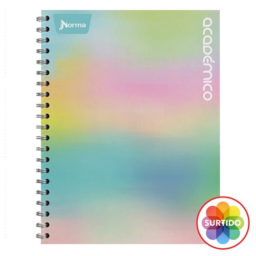 Cuaderno Norma espiral académico colores surtidos - 160 hojas