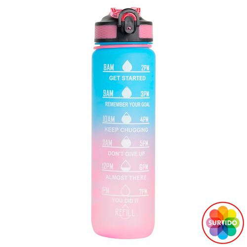 Botella Plastica 1000Ml Motivacional Ms