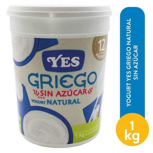 Yogurt Yes Griego Sin Azucar 1000Gr