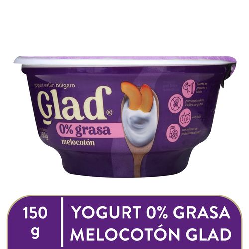 Yogurt Glad 0grasa Melocoton 150 Gr