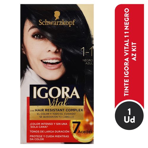 Tinte Igora Vital 1 1 Negro Az Kit - 1 Ud