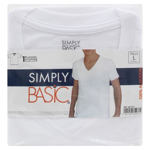 Playera Simply Basic Cab Cuello V T L