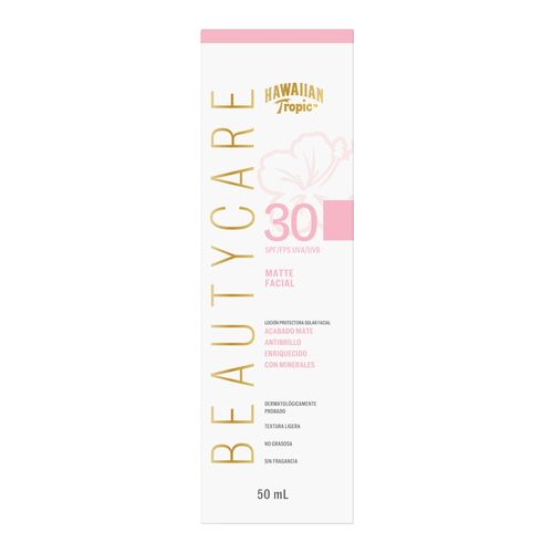 Protector solar facial Hawaiian Tropic beauty care matte FPS 30 - 50 ml
