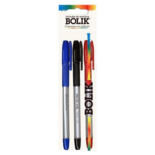 Bolígrafo Bolik colores surtidos - 3 Uds