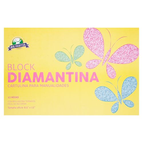 Block Mis Pasitos hojas con diamantina