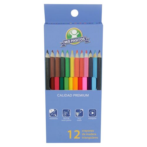 Lápices de colores Mis Pasitos calidad premium - 12 Uds