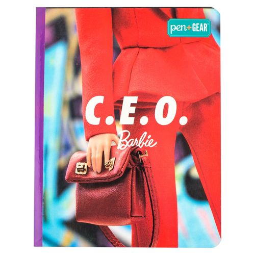 Cuaderno Pen + Gear cosido pasta semi dura diseños barbies - 100 hojas