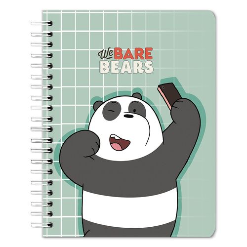 Cuaderno We Bare Bears pasta dura panda - 100 hojas