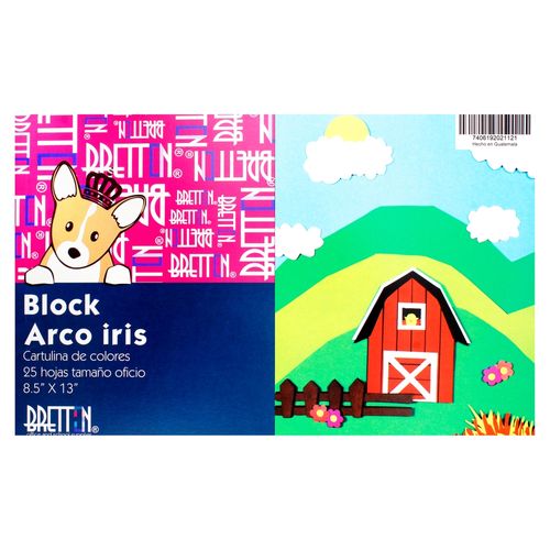 Block Bretton arcoiris oficio -  25 hojas
