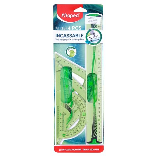 Juego de geometría Maped flexible 30 cm - 4 Pzas
