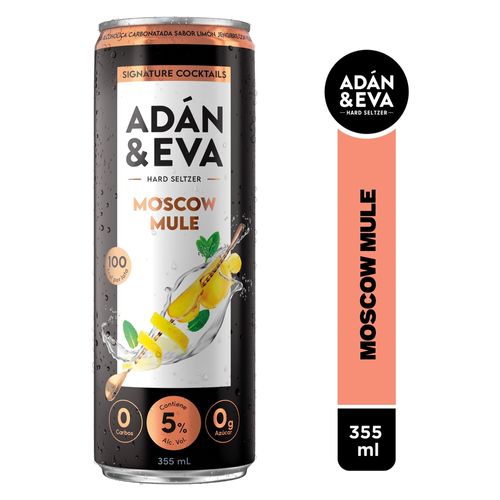 Bebida alcohólica carbonatada Adan y Eva moscow mule - 355 ml