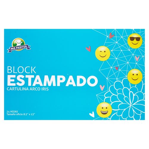 Block Mis Pasitos estampada tamaño oficio - 20 hojas