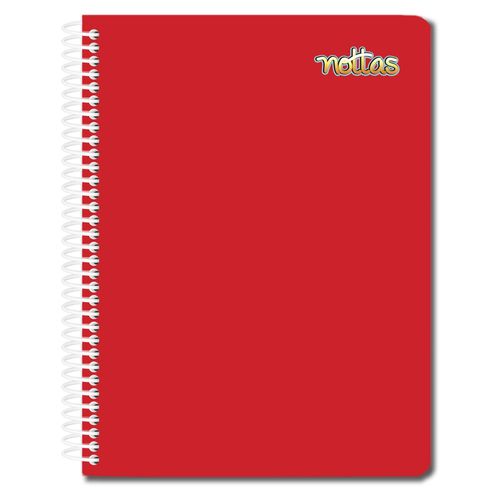 Cuaderno Nottas espiral pasta flexible tamaño profesional rojo - 100 hojas