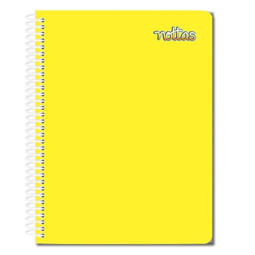 Cuaderno Nottas espiral pasta flexible tamaño profesional amarillo - 100 hojas
