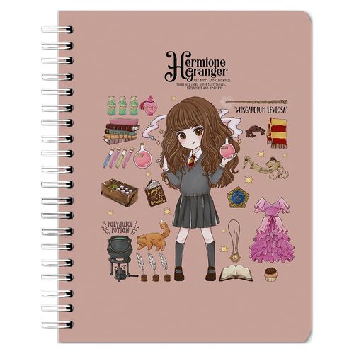 Cuaderno Nottas espiral rayado diseño harry potter - 100 hojas