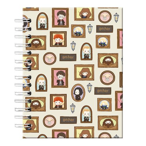 Cuaderno Harry Potter espiral doble anillo pasta dura tamaño francés - 150 hojas