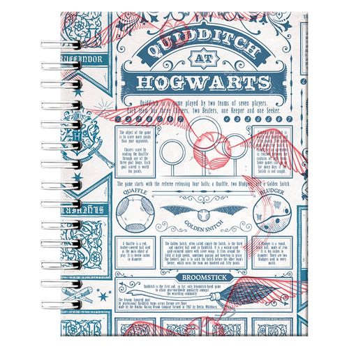 Cuaderno Pen + Gear espiral multimaterias Harry Potter iconos - 150 hojas