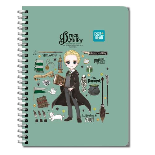 Cuaderno Pen + Gear pasta dura harry potter draco - 180 hojas