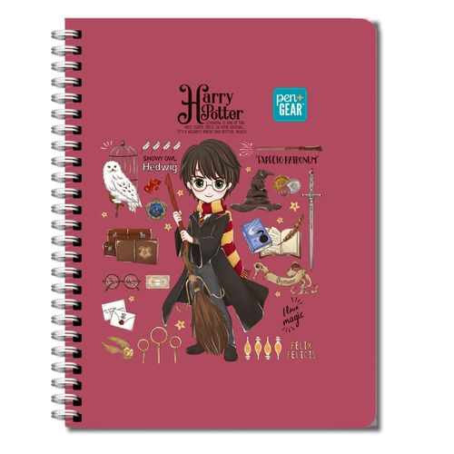Cuaderno Pen + Gear doble 6 materias harry potter - 180 hojas