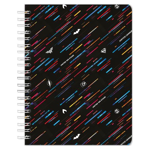 Cuaderno Pen + Gear pasta dura 6 materias justice league íconos - 180 hojas