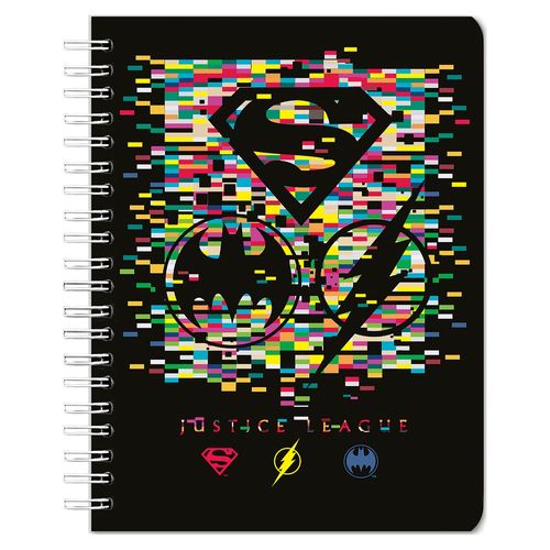 Cuaderno Pen + Gear multimateria pasta semi dura diseño liga de la justicia - 180 hojas