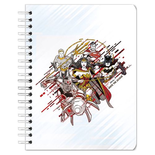 Cuaderno Pen + Gear espiral multimateria diseño liga de la justicia - 180 hojas