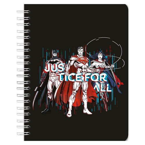 Cuaderno Pen + Gear pasta dura 6 materias justice league superman - 180 hojas