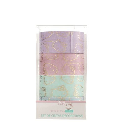 Cinta decorativa Hello Kitty washi - 4 Pzas