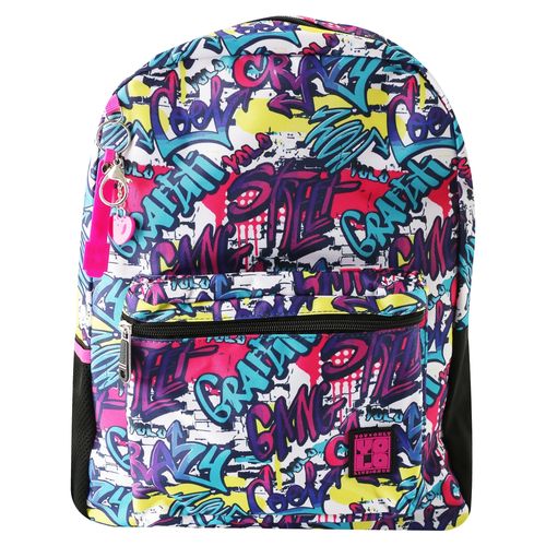 Mochila Yolo diseño juvenil con malla lateral de colores