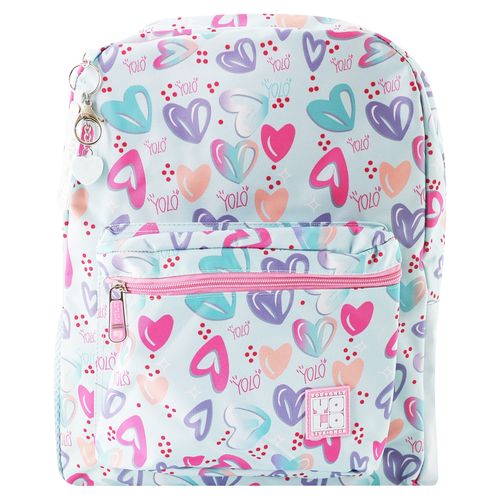 Mochila Yolo juvenil con malla lateral celeste