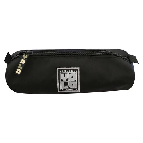 Cartuchera Yolo blanda rectangular 1 compartimento negra