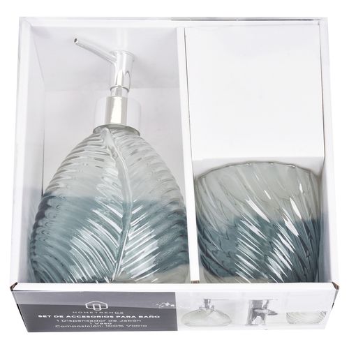Set de accesorios Home Trends para baño color verde - 2 Pzas