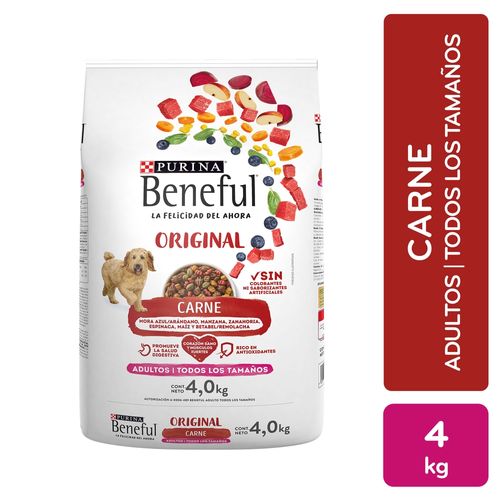 Alimento seco Beneful para perro adulto original carne - 4000 g