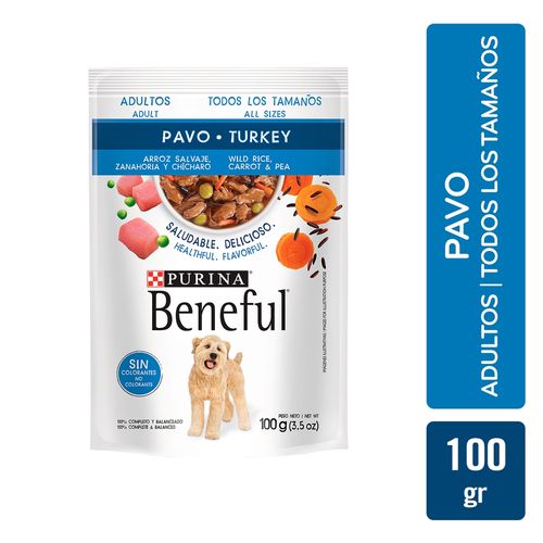 Alimento Húmedo Perro Adulto Purina Beneful Pavo -100g