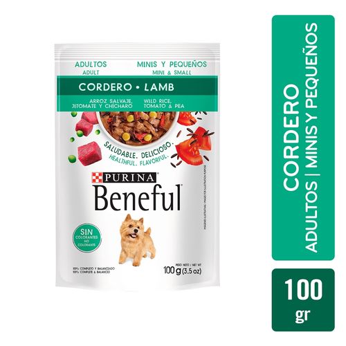 Alimento Perro Adulto Purina Beneful Cordero Minis Y Pequeños - 100gr