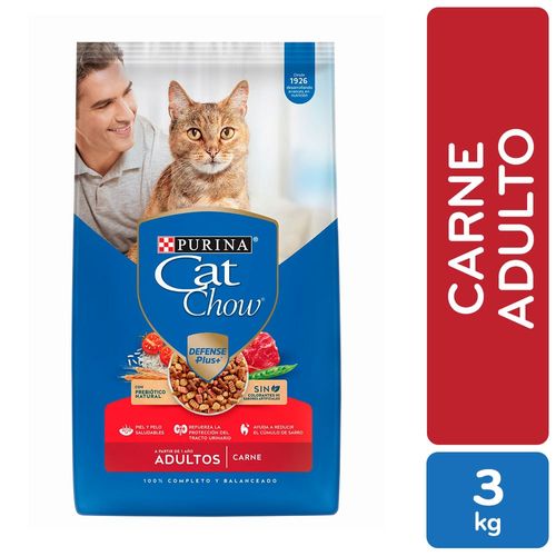 Alimento Seco Gato Adulto Purina Cat Chow Carne -3kg