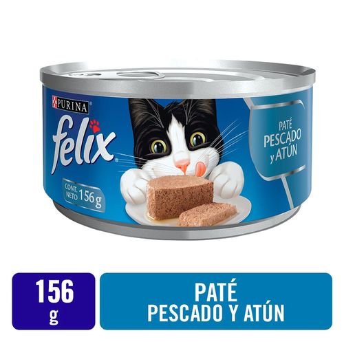 Alimento húmedo  Purina félix para gato adulto sabor paté pescado y atún - 156 g