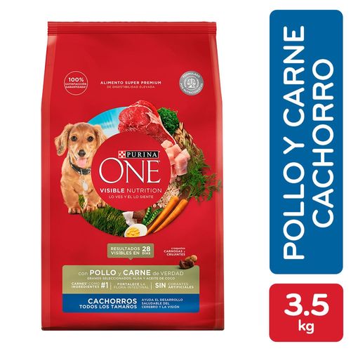 Alimento Perro Cachorro Purina One Todos Los Tamaños Pollo Y Carne 3.5kg