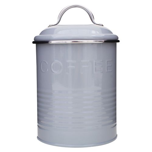 Canister Mainstays color gris de metal ideal para almacenamiento - 900 ml