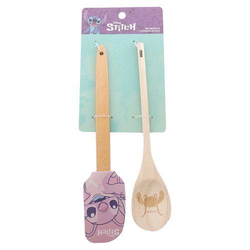 Set Stitch Espatula Y Cuchara Mad Y Sil