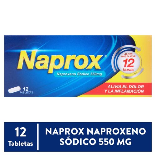 Dolor e Inflamación Benessi Naprox 550mg Tabletas x 12
