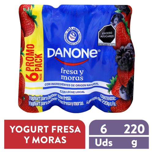 Yogurt Danone Fresa Fresamora Pack - 1320gr