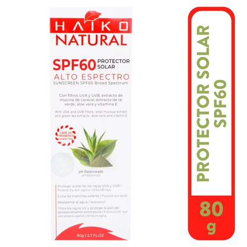 Protector solar Haiko natural FPS 60 - 80 g