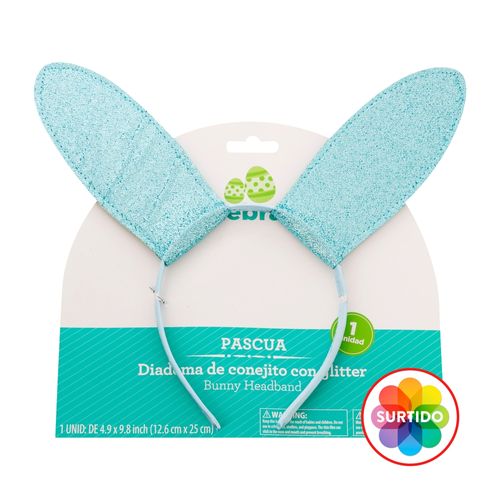Diadema Orejas Conejo Brillantes Psc