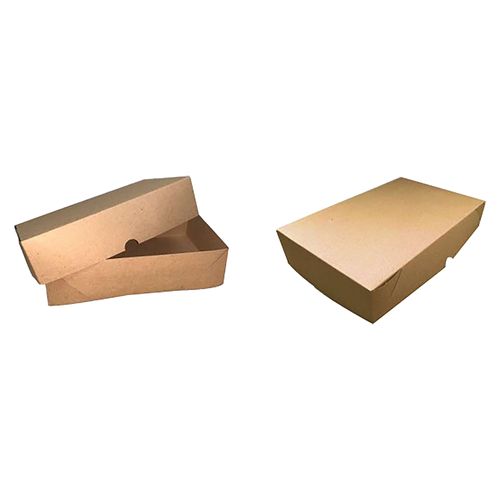 Caja Bandeja Dos Piezas Mediana Kraft