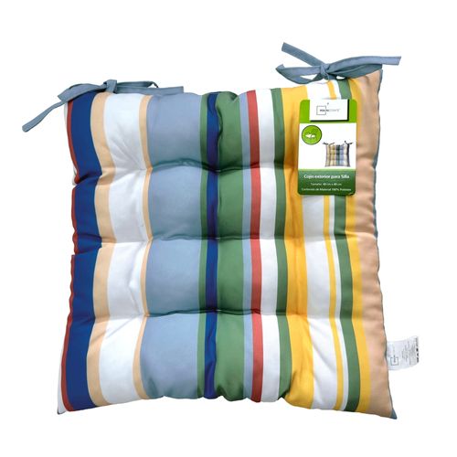 Cojín exterior Mainstays para silla líneas de colores - 40 cm