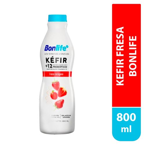 Bebida fermentada Bonlife Kefir fresa -800 ml