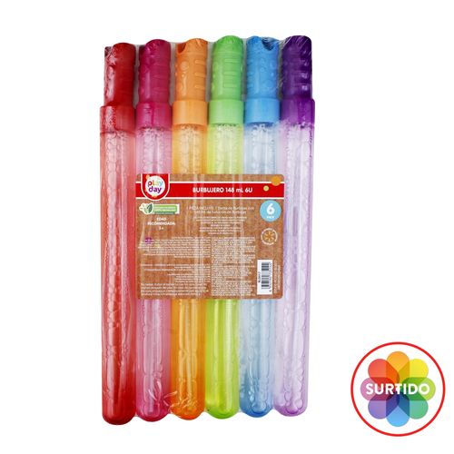 6 Paquetes De Palitos De Burbujas De 148